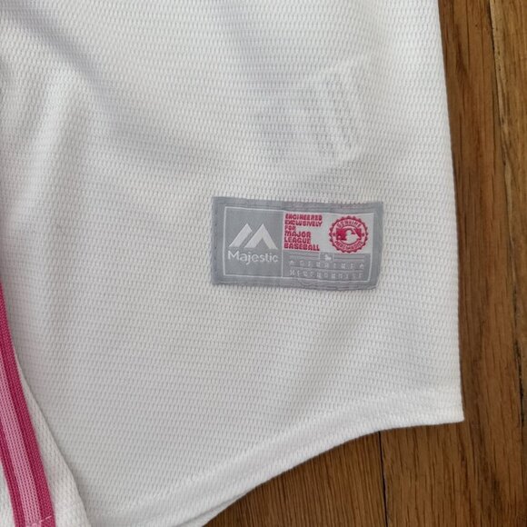 Toronto Blue Jays Majestic Jersey Pink Girls Size XL - Picture 3 of 5